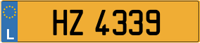 Trailer License Plate